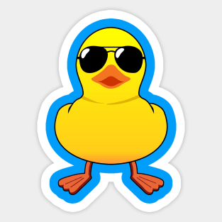 Rubber duck with sunglasses Sticker